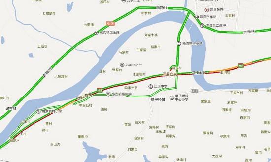 洋县城区街道地图
