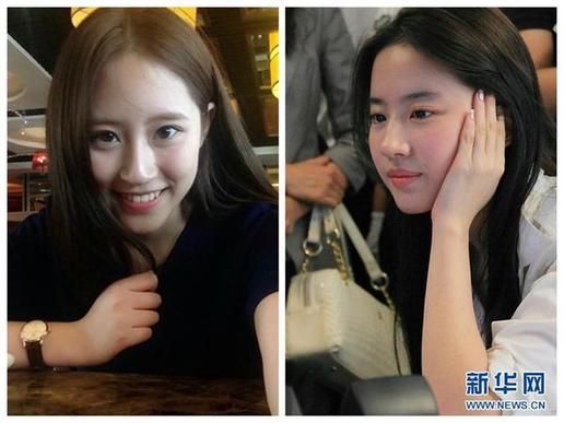 女交警撞脸陈妍希瞬间成网红 盘点明星与素人