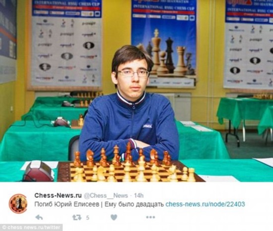 惋惜!俄20岁前国际象棋大师跑酷中遇意外身亡