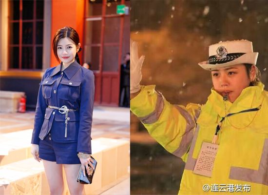 女交警撞脸陈妍希瞬间成网红 盘点明星与素人