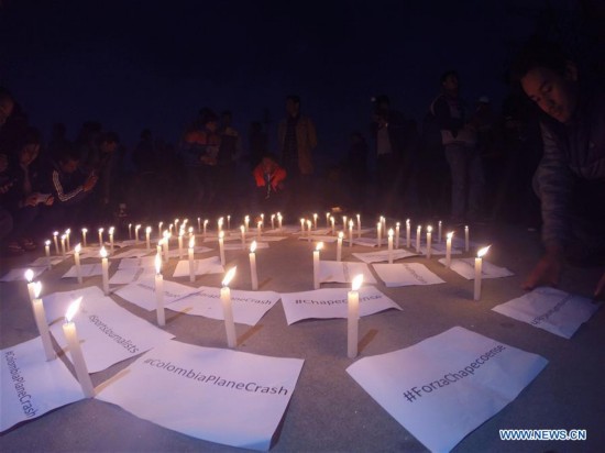 NEPAL-KATHMANDU-CHAPECOENSE-PLANE CRASH-CANDLE LIGHT VIGIL