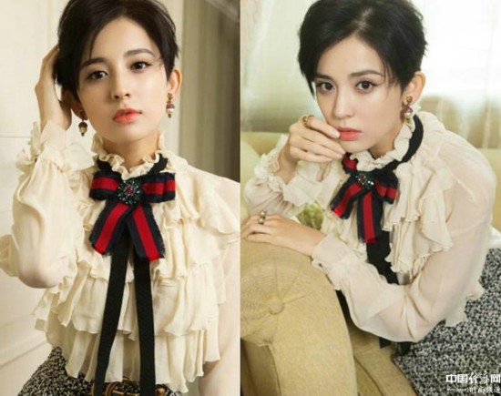 娜扎boy风短发撩妹短发娱圈女星酷炫满分大比染烫发后几天洗头图片