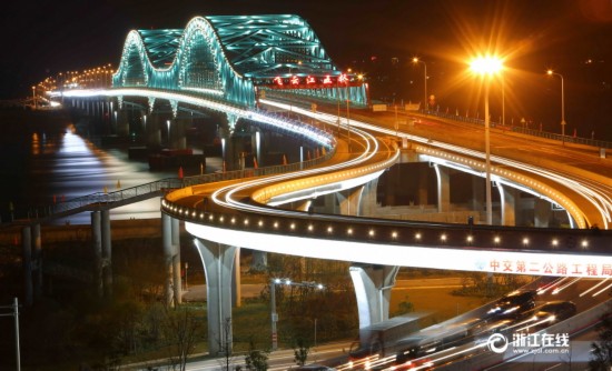 温州飞云江五桥夜色璀璨