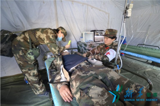 在野外 他们是武警官兵不可缺少的亲密战友