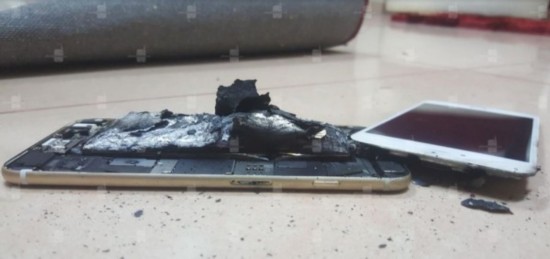 国外用户苹果iPhone6s爆炸 然后起火