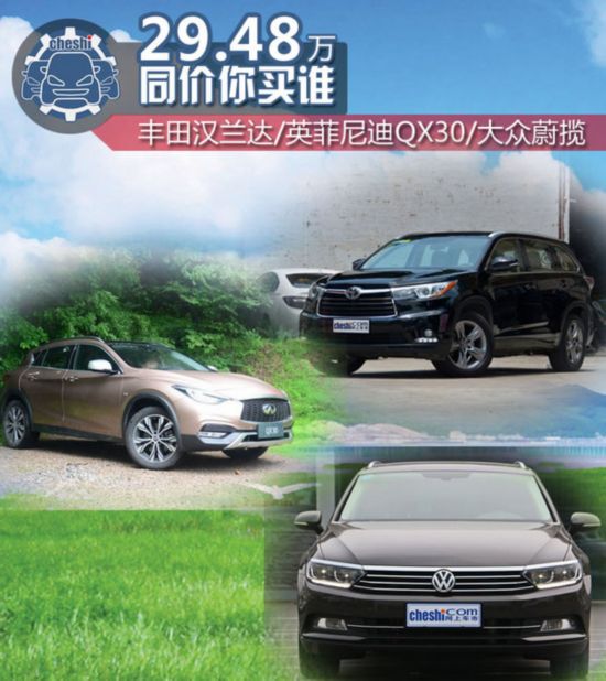 29.48万同价你选谁？ 汉兰达/QX30/蔚揽-图1