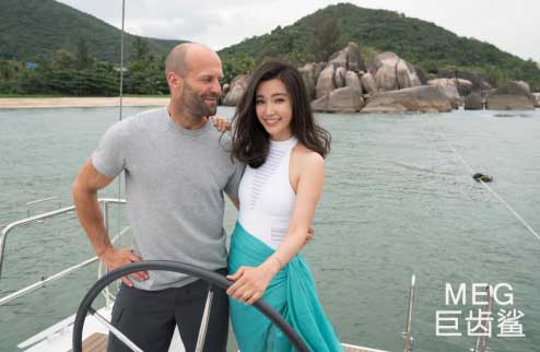巨齿鲨杰森斯坦森李冰冰抗击史前巨兽