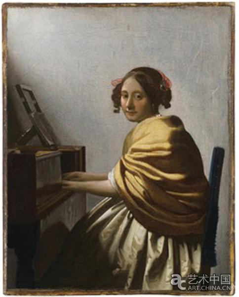《坐在维金纳琴旁的女子》 维米尔 1670-72年