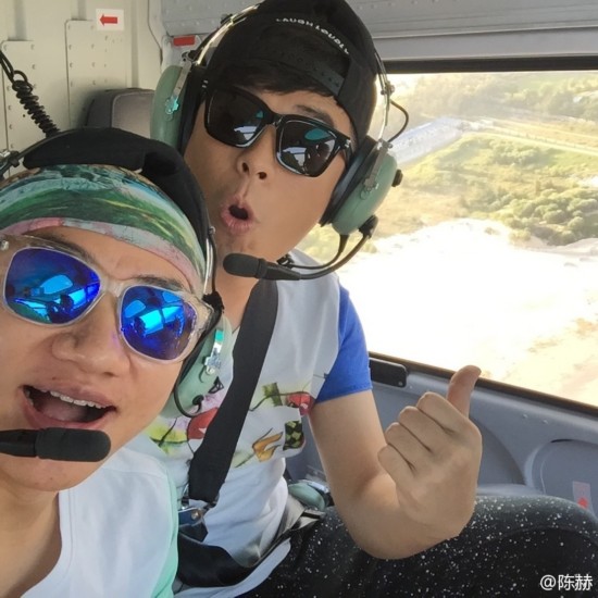 陈赫晒照祝福王祖蓝生日快乐 新的一年两人还