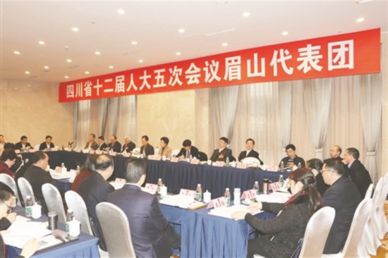 四川省十二届人大五次会议眉山代表团审议选举