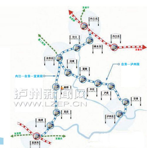 川南城际铁路站点图