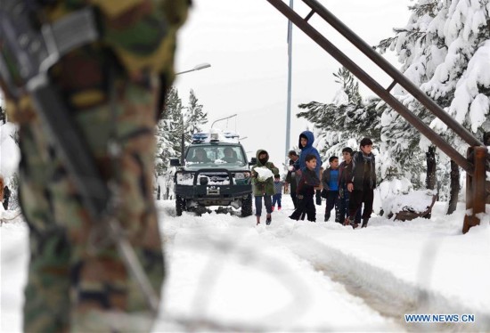 AFGHANISTAN-KABUL-FREEZING WEATHER-SNOWFALL