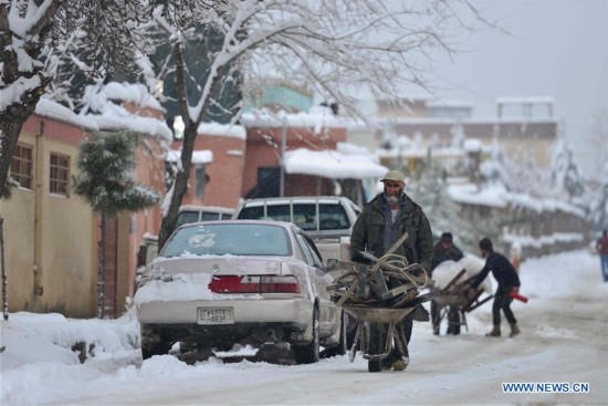 AFGHANISTAN-KABUL-FREEZING WEATHER-SNOWFALL