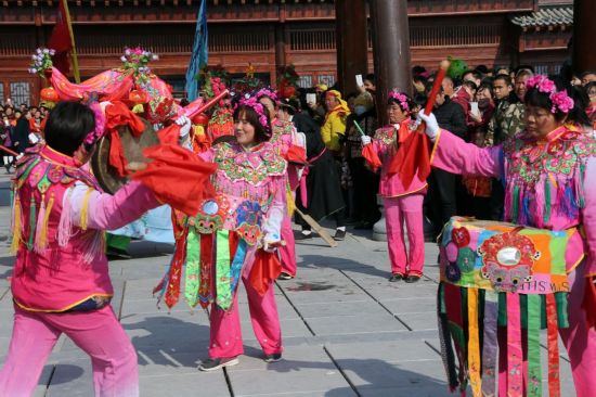 陕西大荔同州湖:非遗花苫鼓五光十色舞起来