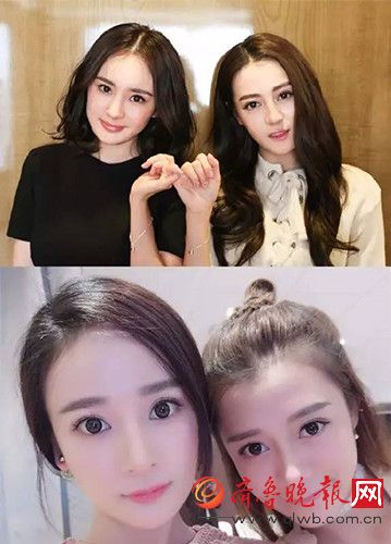 杨幂替身卓亨瑜和闺蜜合照 神撞脸杨幂和迪丽热巴