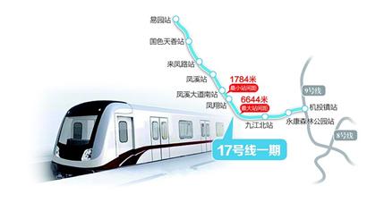 成都地铁17号线一期工程开工 设9座车站换乘站