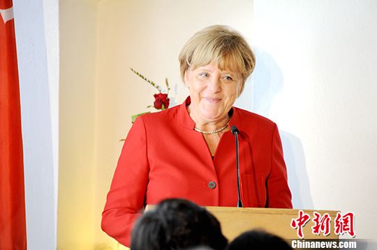 资料图：德国总理默克尔。<a target='_blank' data-cke-saved-href='http://www.chinanews.com/' href='http://www.chinanews.com/'><p align=