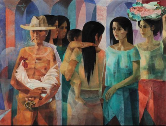 文森·席尔瓦·马南萨拉(Vicente Silva Manansala)《市集》