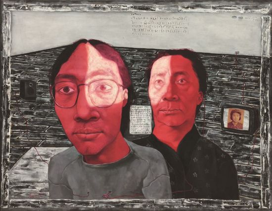 张晓刚《血缘:母与子 1 号》