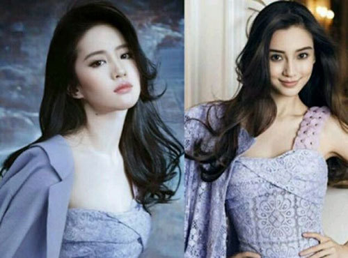 刘亦菲：眼波撩人，天仙攻的特点尽显；AngelaBaby：美艳性感，笑容妩媚 