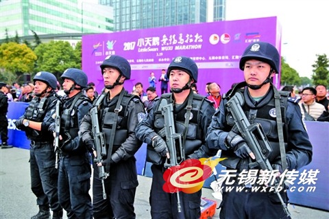 无锡:公安高科技护跑最美马拉松