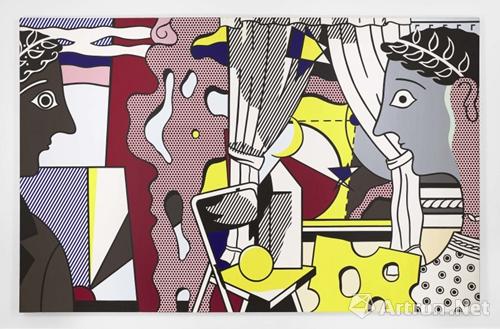 ������Roy Lichtenstein��Cosmology��L��vy Gorvy��Painting��Oil and Magna on canvas��271.8 �� 425.5 �ߴ�(����)����