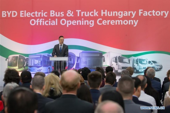 HUNGARY-KOMAROM-CHINA-BYD-FIRST EUROPEAN ELECTRIC BUS FACTORY