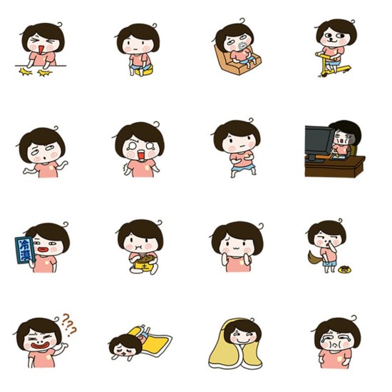 有创意!大四女生毕业设计是一组"表情包"