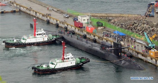 SOUTH KOREA-BUSAN-US-NUKE-POWERED SUBMARINE-ARRIVAL