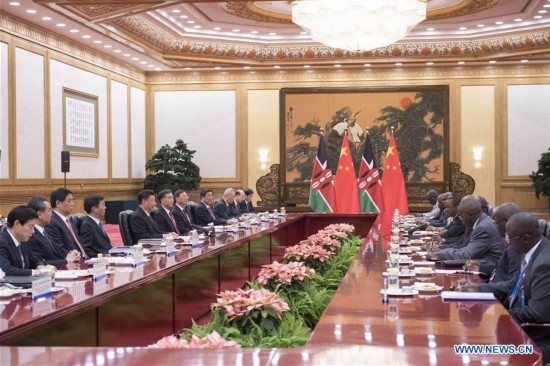 (BRF)CHINA-BEIJING-XI JINPING-KENYAN PRESIDENT-MEETING (CN)