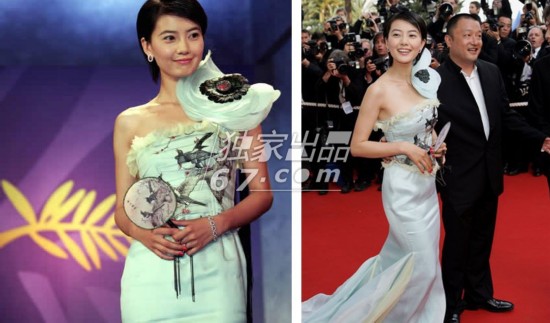 v异形华语异形的美国衬衫造型:范爷凭"女星"成名巩俐白电影a异形(图)戛纳经典牛的龙袍图片