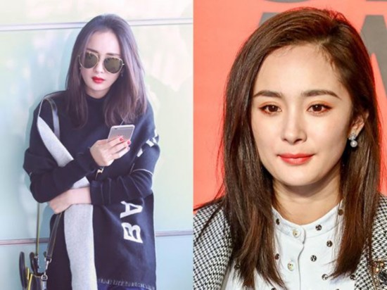 杨幂头发向外卷发际线堪忧，向内卷才真女神！