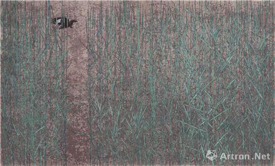 高开心 《烟鸟栖初定》 195x116cm 2016 导教师:姜怡翔、麻元彬、刘英、李君明、焦永峰