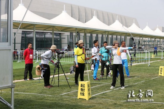 全运射箭测试赛圆满完成崭新素描助场馆扬射手自行车图片