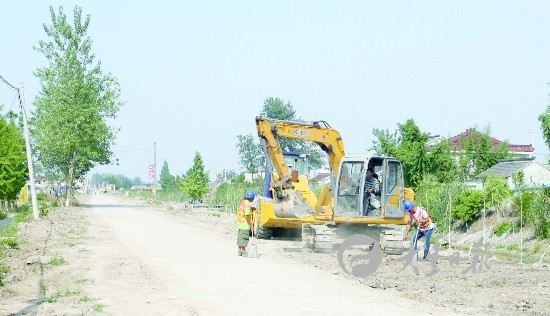 盐城大丰刘庄镇县道303线路改造预计9月底竣