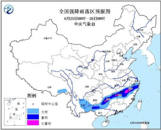 暴雨橙色预警:湖南江西局部有大到暴雨