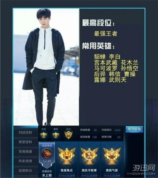 杨幂第一!《王者荣耀》玩的最好的明星竟是他