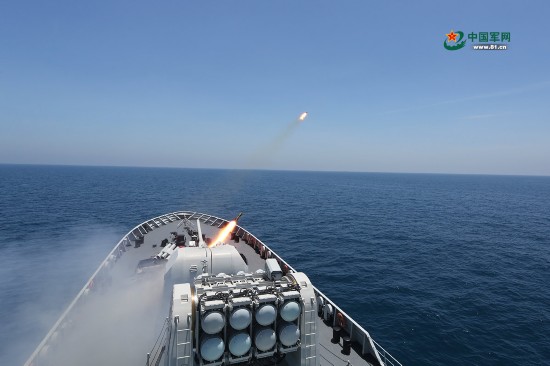 东海舰队某支队副炮对空射击-陕西频道-人民网