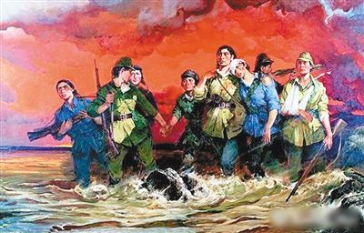 《中华儿女—八女投江 全山石 作