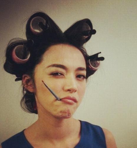 范冰冰蒋欣阿娇女星做发型自拍 有的美上天有