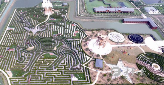 航拍大丰三元村:环境优美 农民别墅整齐坐落