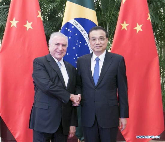 CHINA-BEIJING-LI KEQIANG-BRAZIL-TEMER-MEETING(CN)