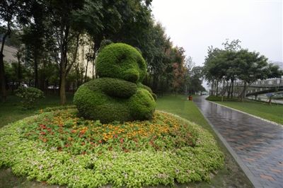 成都三环路熊猫绿道示范段亮相