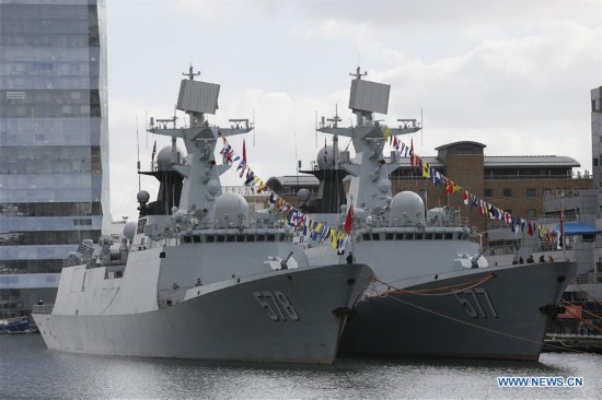 BRITAIN-LONDON-CHINESE ESCORT NAVAL FLEET