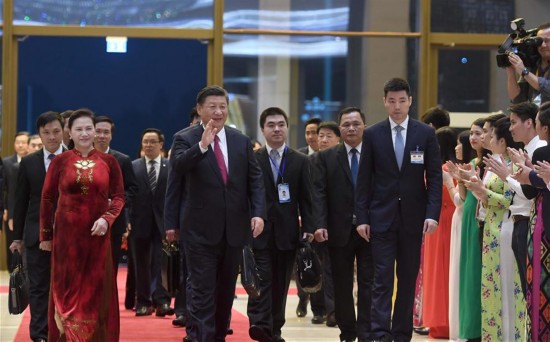 VIETNAM-HANOI-CHINA-XI JINPING-NGUYEN THI KIM NGAN-MEETING