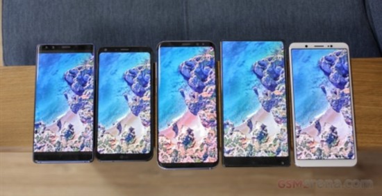 主流全面屏旗艦首次集體同框：三星S8/iPhone X最服眾
