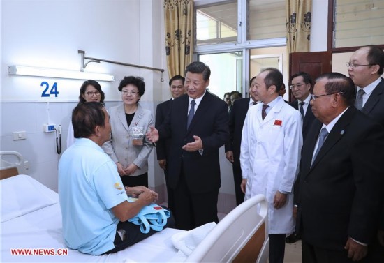 LAOS-CHINA-XI JINPING-BOUNNHANG VORACHIT-HOSPITAL