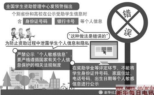 多校公示学生身份证号银行卡号引争议