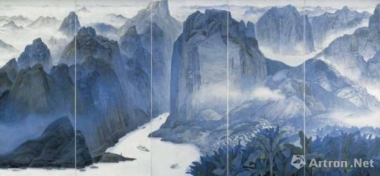 为北京建国门地铁站创作壁画《中国天文史》,为人民大会堂山东厅创作