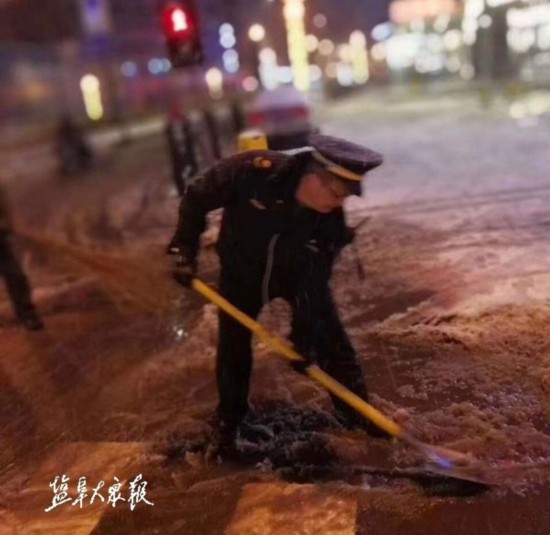 各方齐努力 盐城最大程度降低雨雪冰冻天气影